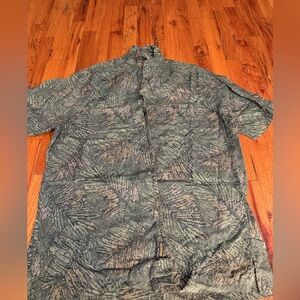 Woolrich Men's Green Leaf Print Shirt Jacket